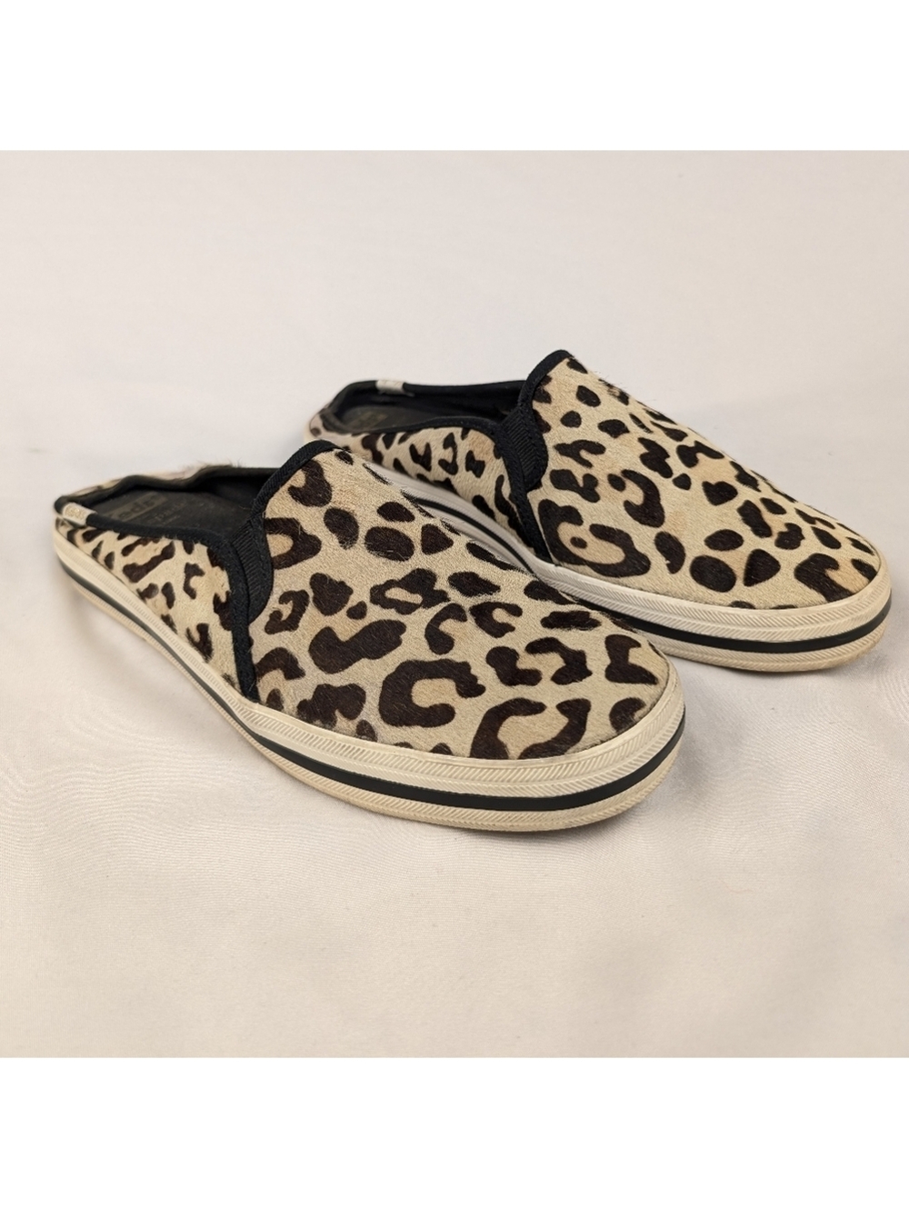 Keds x Kate Spade Women's Size 8.5 Double Decker Slip-on Sneakers Leopard Print